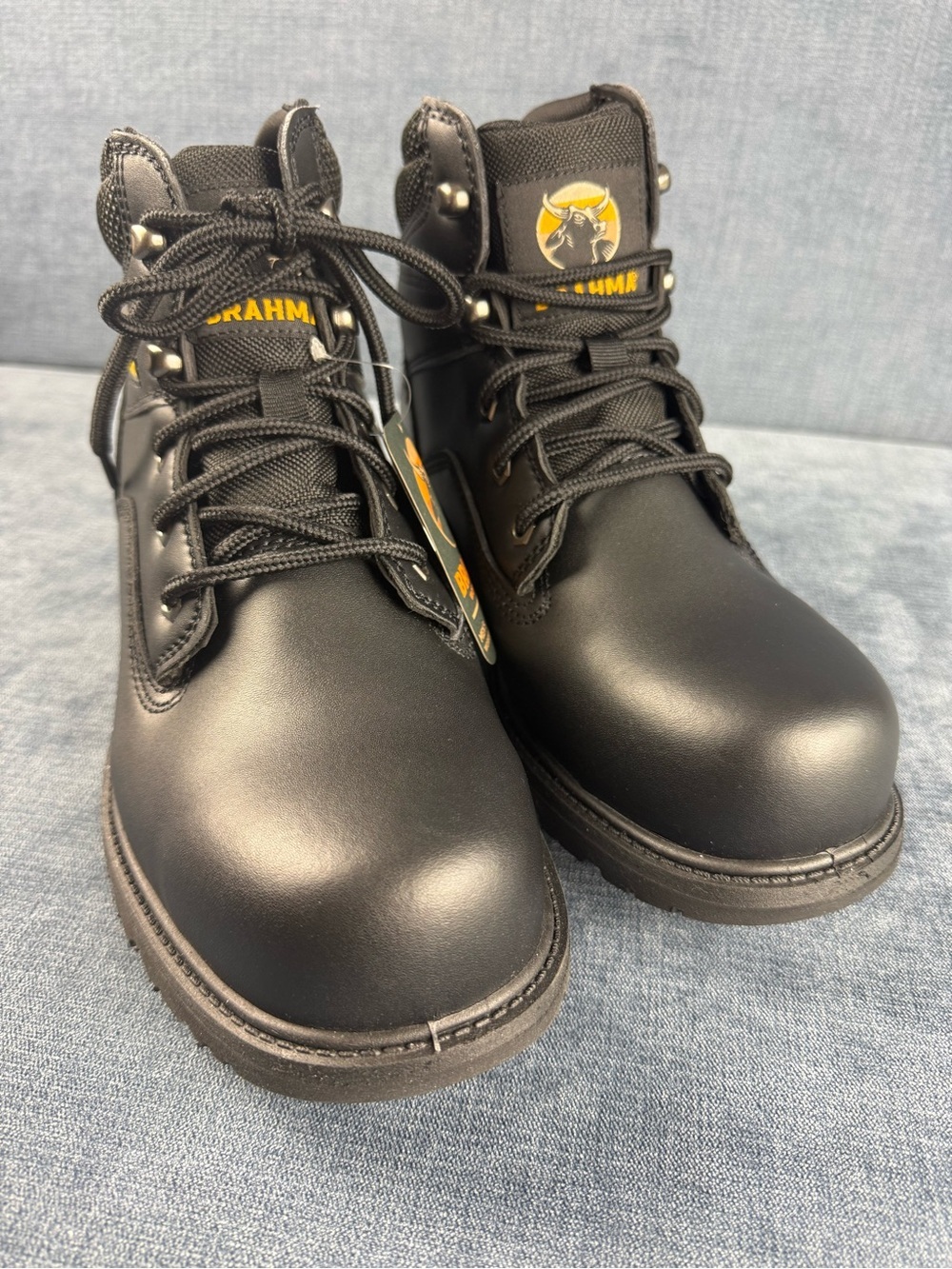 Brahma Men’s Gus Wide Width 6” Steel Toe Lace Up Work Boots SZ 9 Slip Resistant
